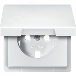 Центральная плата с крышкой для механизма розетки Schuko белый - фото 2