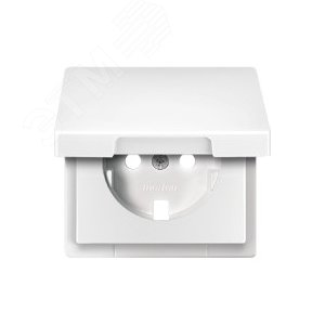 Центральная плата с крышкой для механизма розетки Schuko белый - фото 7