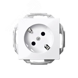 Механизм розетки Schuko 45гр. белый 7