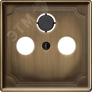 ЦЕНТР.ПЛАТА TV/FM Х2 Х3, АНТИЧНАЯ ЛАТУНЬ | MTN294143 | Schneider Electric 3