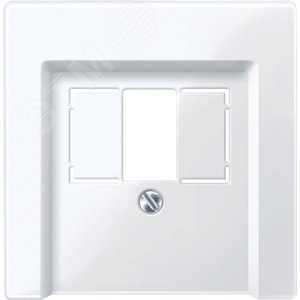 Накладка для телекоммуникационной розетки белая (MTN296025) 2