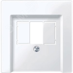 Накладка для телекоммуникационной розетки белая (MTN296025) 4