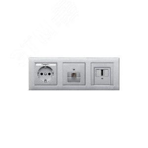 Sys M Центральная плата для компьютерной розетки RJ45х1 алюминий (MTN298360) 10