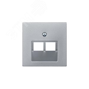 Merten Накладка на розетку компьютерную 2 поста алюминий (MTN298060) 6