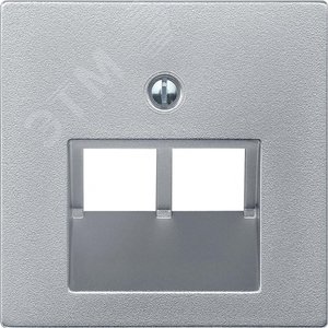 Merten Накладка на розетку компьютерную 2 поста алюминий (MTN298060) 2