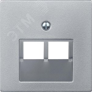 Merten Накладка на розетку компьютерную 2 поста алюминий (MTN298060) 5