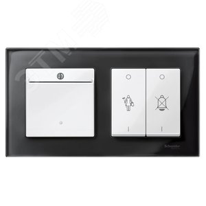 Рамка 2 поста стеклянная черный оникс (MTN404203) 6