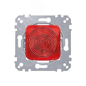 Механизм сигнальной лампы E10 красный колпачок 7