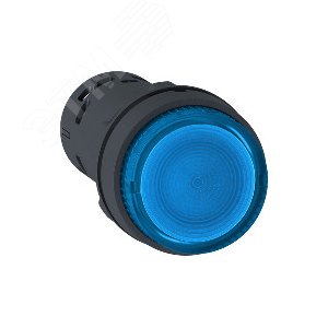 Кнопка с подстветкой монолитная 22мм синяя (XB7NW36B1) 5