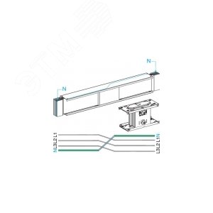 СЕКЦИЯ ПРЯМАЯ ТРАНСПОЗ. НЕЙТРАЛ. ПРОВОД. | KTA1000TN410 | Schneider Electric 6