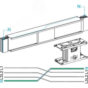 СЕКЦИЯ ПРЯМАЯ ТРАНСПОЗ. НЕЙТРАЛ. ПРОВОД. | KTA1000TN410 | Schneider Electric 3