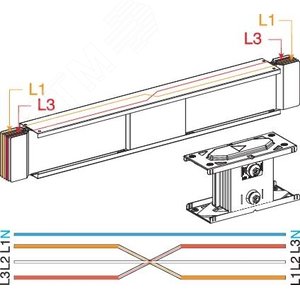 СЕКЦИЯ ПРЯМАЯ ТРАНСПОЗ. ФАЗНЫХ ПРОВОД. | KTA1250TP410 | Schneider Electric 3