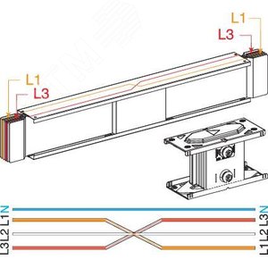 СЕКЦИЯ ПРЯМАЯ ТРАНСПОЗ. ФАЗНЫХ ПРОВОД. | KTA1250TP410 | Schneider Electric 4