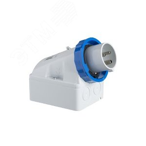 Вилка настенная винтовая 16А 2P+E IP67 220В - фото 6