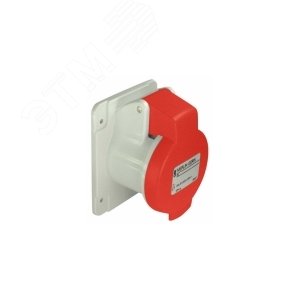 Розетка скрытая прямая 16А 3P+E IP44 380В винтовые зажимы 5