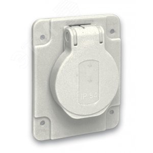 РОЗЕТКА СЕРАЯ 10/16A 65Х85ММ IP54 ВИНТЫ СЗАДИ - фото 2