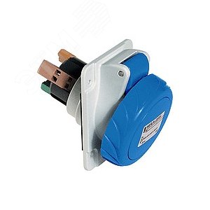 Розетка скрытая угловая 32А 2P+E IP67 220В быстрозажимные клеммы - фото 6