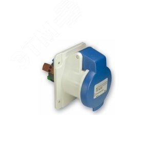 Розетка скрытая прямая 32А 2P+E IP44 220В быстрозажимные клеммы 5