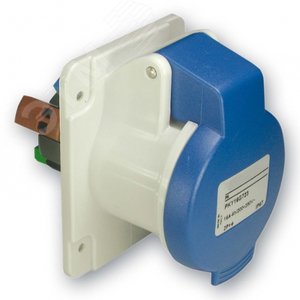 Розетка скрытая прямая 32А 2P+E IP44 220В быстрозажимные клеммы 2