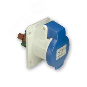 Розетка скрытая прямая 32А 2P+E IP44 220В быстрозажимные клеммы 6