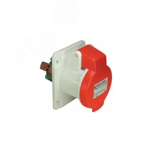 Розетка скрытая прямая 32А 3P+N+E IP44 380В быстрозажимные клеммы 5