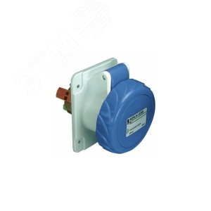 Розетка скрытая прямая 32А 2P+E IP67 220В быстрозажимные клеммы 5