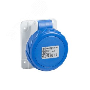 Розетка скрытая прямая 32А 2P+E IP67 220В быстрозажимные клеммы 7