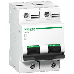 Выключатель автоматический двухполюсный C120N 63А B 10кА | A9N18344 | Schneider Electric 2