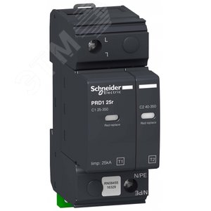PRD1 25r ОПН 1P КЛАСС 1+2 СО СМЕН.КАРТ | 16329 | Schneider Electric - фото 2