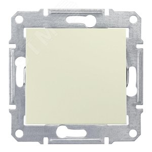 Выключатель одноклавишный, двухполюсный, в рамку, бежевый (SDN0200147) 4