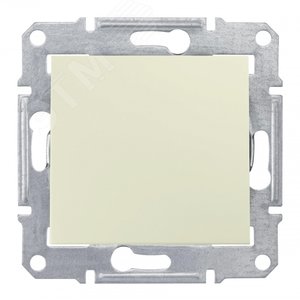 Выключатель одноклавишный, в рамку, IP44, бежевый (SDN0100347)