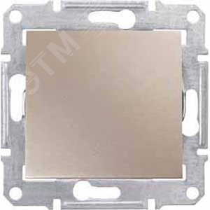 Выключатель одноклавишный, двухполюсный, титан 3