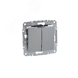Sedna Алюминий Переключатель 2-клавишный 10А (сх.6+6) | SDN0600160 | Schneider Electric - фото 6