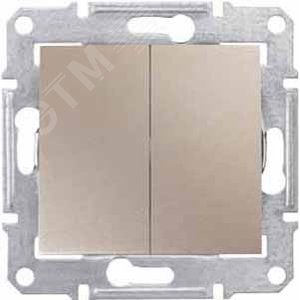 Sedna Титан Выключатель 2-клавишный 10А, IP44 (сх.5) | SDN0300468 | Schneider Electric - фото 3