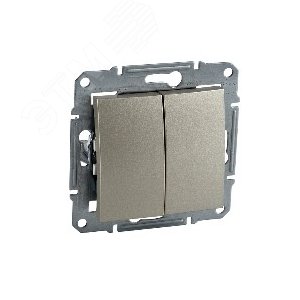 Sedna Титан Выключатель 2-клавишный 10А, IP44 (сх.5) | SDN0300468 | Schneider Electric - фото 5