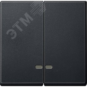 Клавиша 2шт с окошком для светоиндикатора антрацит (MTN3420-0414)