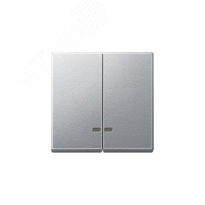 Клавиша 2шт с окошком для светоиндикатора алюминий (MTN3420-0460) 4