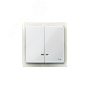Клавиша 2шт с окошком для светоиндикатора IP44 белый (MTN3424-0319) 5