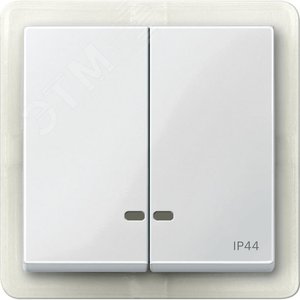 Клавиша 2шт с окошком для светоиндикатора IP44 белый (MTN3424-0319) 3