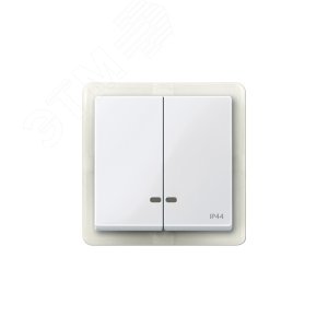 Клавиша 2шт с окошком для светоиндикатора IP44 белый (MTN3424-0325) 5