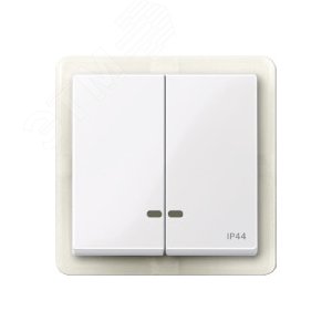 Клавиша 2шт с окошком для светоиндикатора IP44 белый (MTN3424-0325) 6