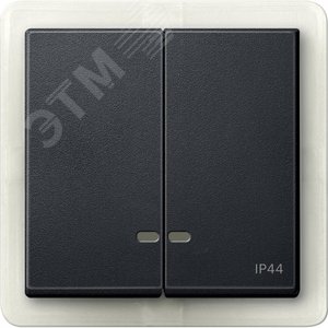 ДВЕ КЛАВИШИ С ОКОШ.Д/СВЕТ.ИНД.IP44 АНТР | MTN3424-0414 | Schneider Electric - фото 3