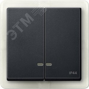ДВЕ КЛАВИШИ С ОКОШ.Д/СВЕТ.ИНД.IP44 АНТР | MTN3424-0414 | Schneider Electric - фото 4