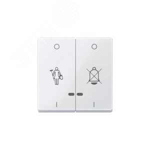 Клавиша 2шт перечеркнутый звонок/горничная световая индикация белый 6