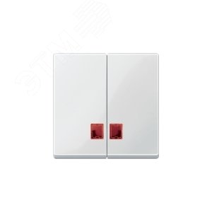 ДВЕ КЛАВ.С КР.ПРЯМОУГ.ОК.Д/СВЕТ.ИНД.БЕЛ 6