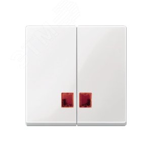 ДВЕ КЛАВ.С КР.ПРЯМОУГ.ОК.Д/СВЕТ.ИНД.БЕЛ 7