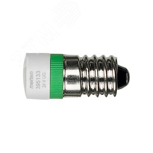 Лампа светодиодная 24В AC зеленый 4