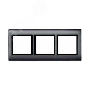 Рамка 3 поста AQUADESIGN с винтовым креплением антрацит (MTN401314) - фото 6