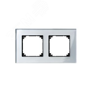 Рамка 2 поста бриллиантовое серебро (MTN4020-3260) 4