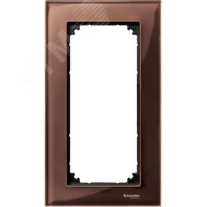 Рамка 2 поста стеклянная без перегородки махагон (MTN4025-3215) 5